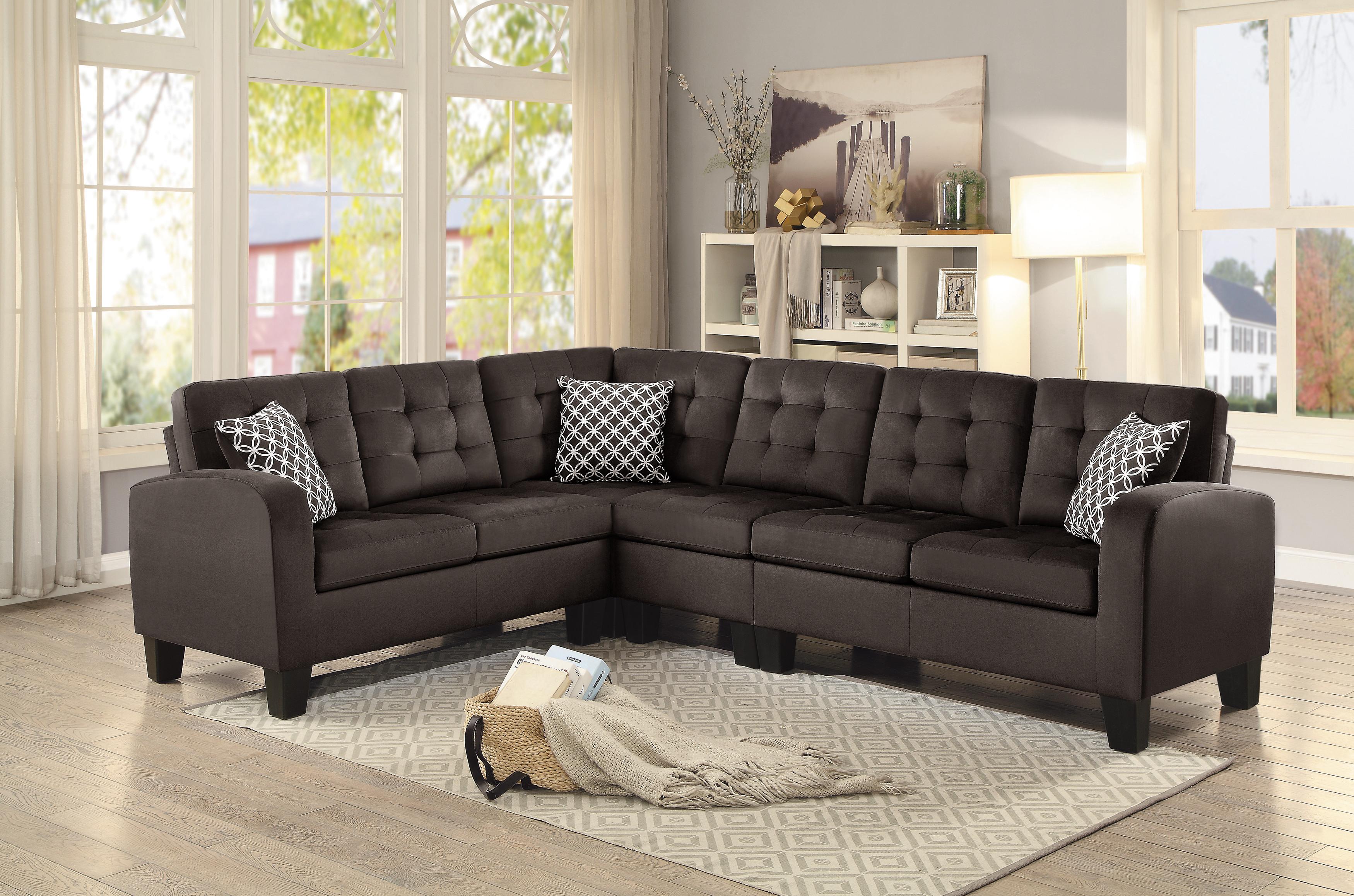 Rent to Own Mazin 4 - Piece Sinclair Sectional, Chocolate at